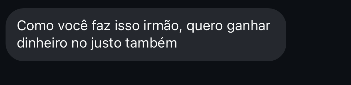 Print de mensagem real pedindo pra aprender